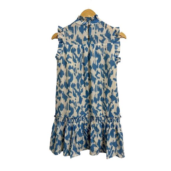 Pinch Maria Women's‎ Blue Feminine Shift Lined Ruffle Dress Size Small NWT - Picture 8 of 8